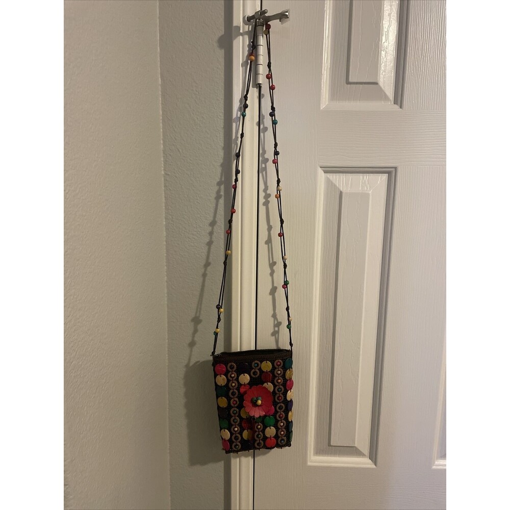 Coconut Shell Multi-Colored Shell Purse - image 6